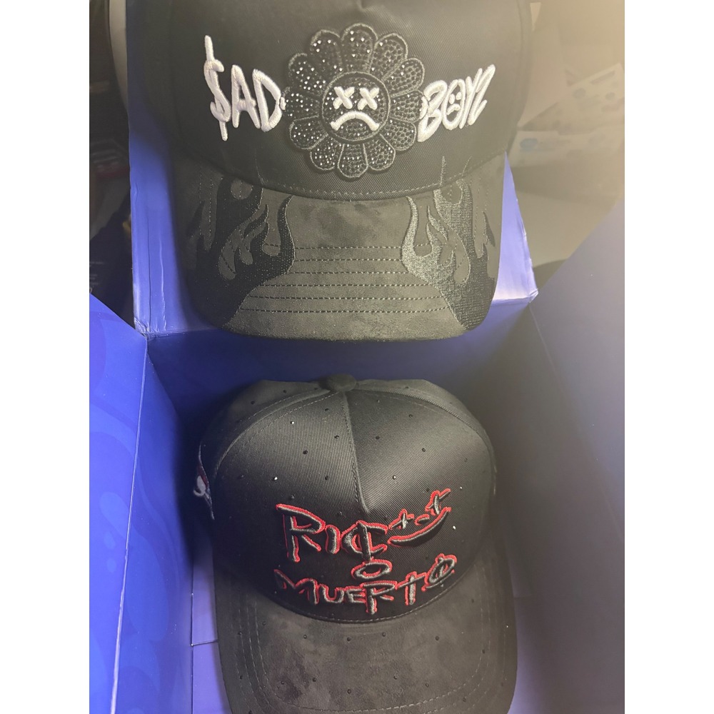 Belico Hats Snapback Hat Mens OSFM Black Sad Boyz Rico o Muerto Satin Lined 2pc